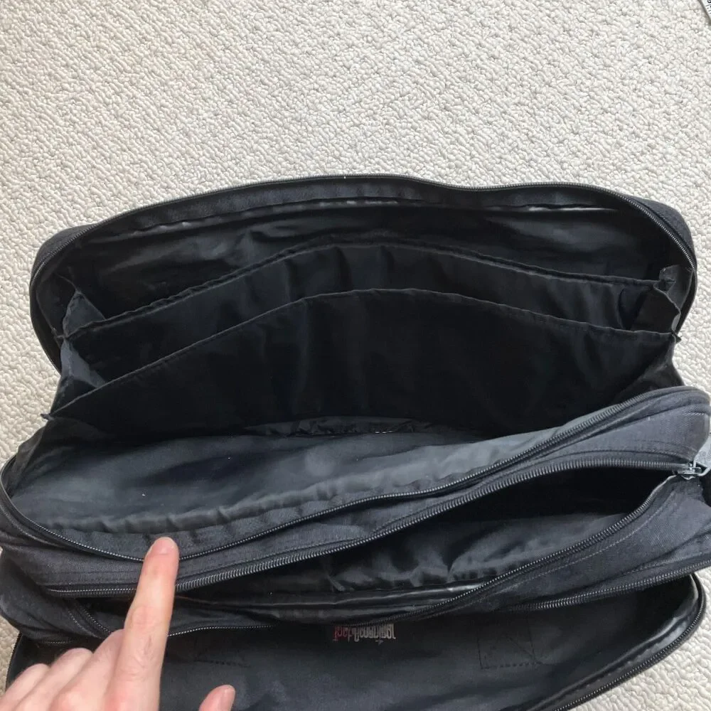 Tech Organizer Laptop Executive Messenger Travel Bag Expandable Zip Pockets
